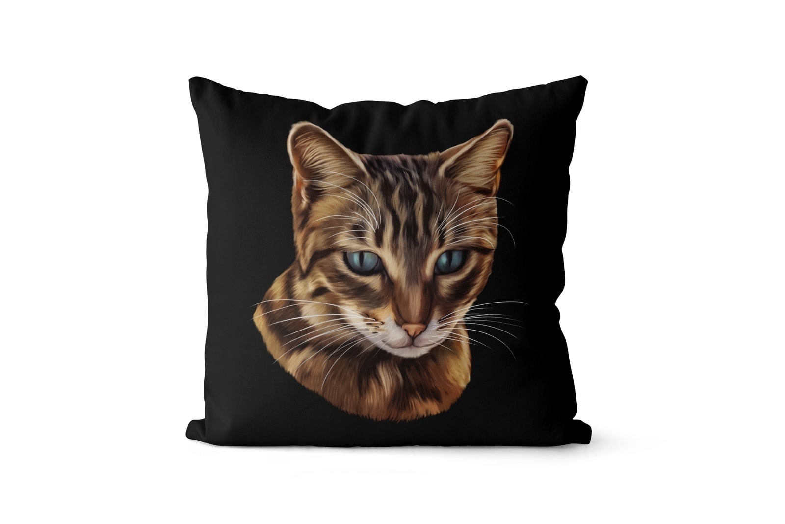 Custom Cat painting portrait throw pillow - Personalised cushion portrait of your pet from a photo 9 Custom Cat painting portrait throw pillow - Personalised cushion portrait of your pet from a photo - Image 7