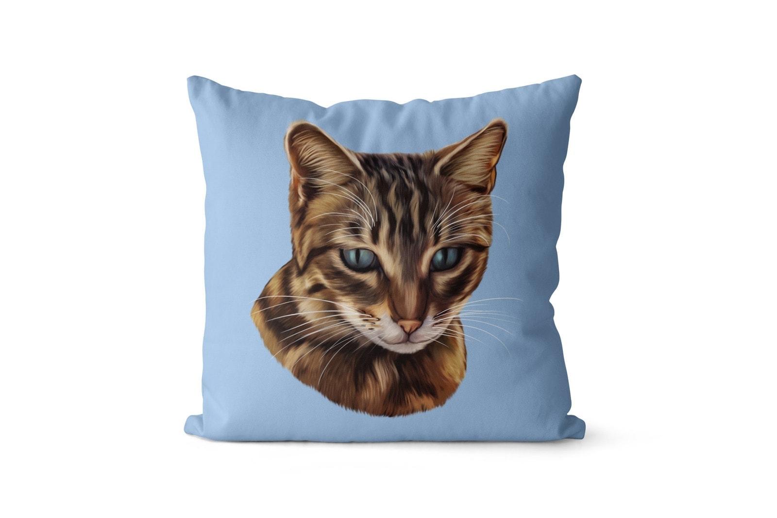 Custom Cat painting portrait throw pillow - Personalised cushion portrait of your pet from a photo 12 Custom Cat painting portrait throw pillow - Personalised cushion portrait of your pet from a photo - Image 10