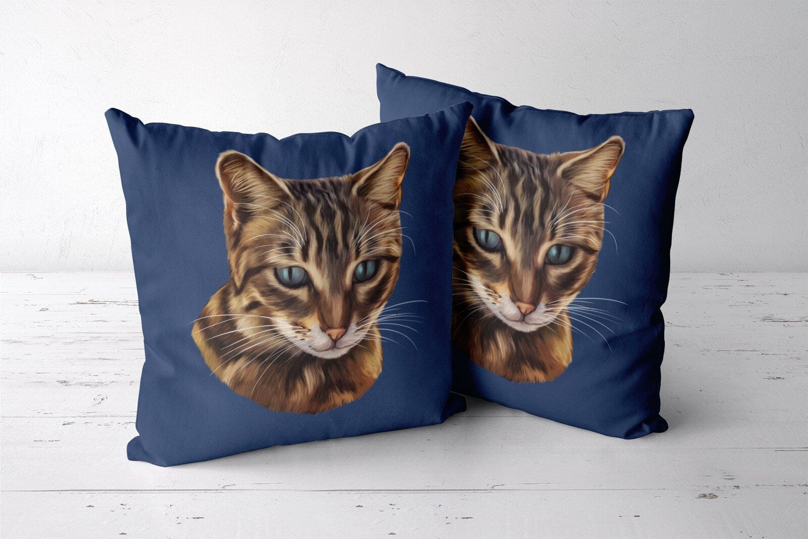 Custom Cat painting portrait throw pillow - Personalised cushion portrait of your pet from a photo 6 Custom Cat painting portrait throw pillow - Personalised cushion portrait of your pet from a photo - Image 4