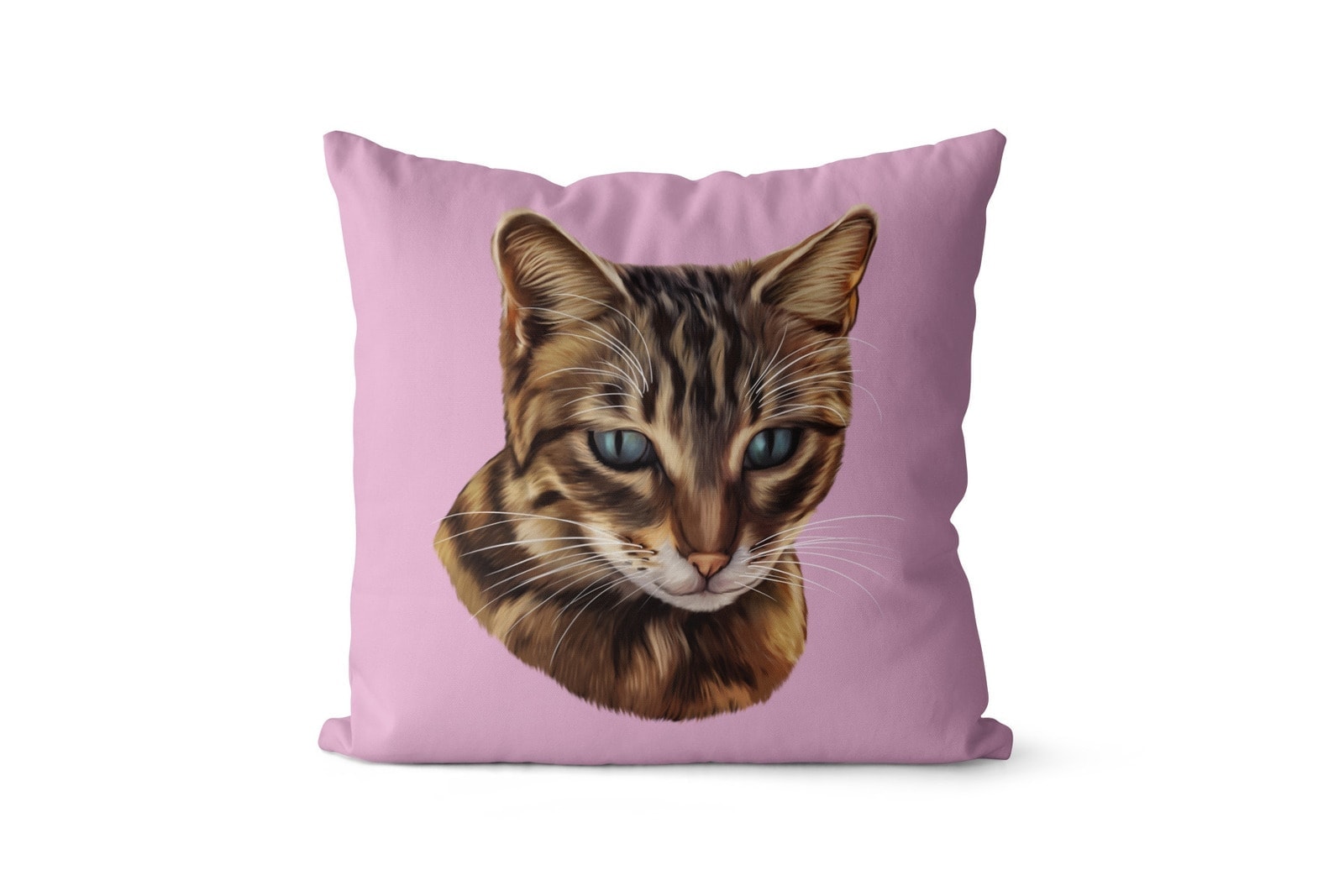 Custom Cat painting portrait throw pillow - Personalised cushion portrait of your pet from a photo 13 Custom Cat painting portrait throw pillow - Personalised cushion portrait of your pet from a photo - Image 11