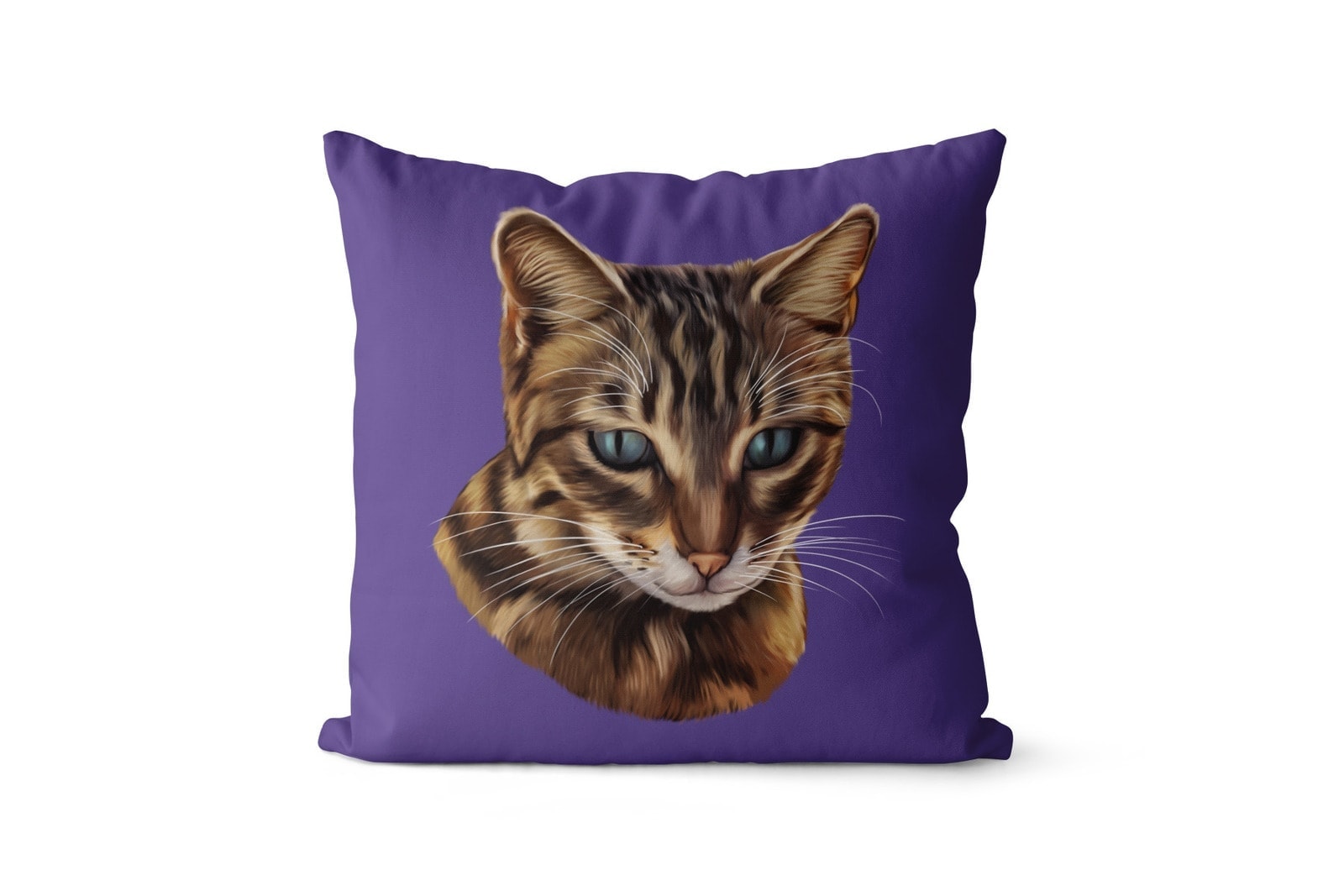 Custom Cat painting portrait throw pillow - Personalised cushion portrait of your pet from a photo 14 Custom Cat painting portrait throw pillow - Personalised cushion portrait of your pet from a photo - Image 12