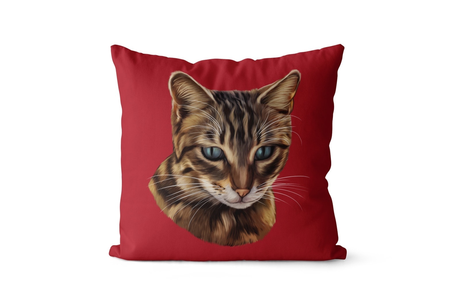 Custom Cat painting portrait throw pillow - Personalised cushion portrait of your pet from a photo 15 Custom Cat painting portrait throw pillow - Personalised cushion portrait of your pet from a photo - Image 13