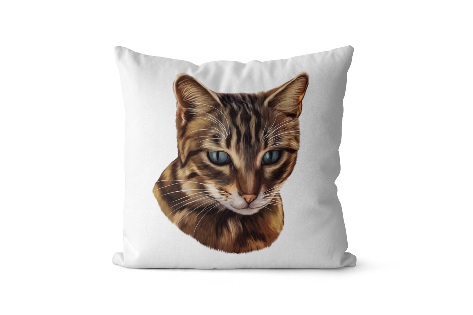 Custom Cat painting portrait throw pillow - Personalised cushion portrait of your pet from a photo 16 Custom Cat painting portrait throw pillow - Personalised cushion portrait of your pet from a photo - Image 14