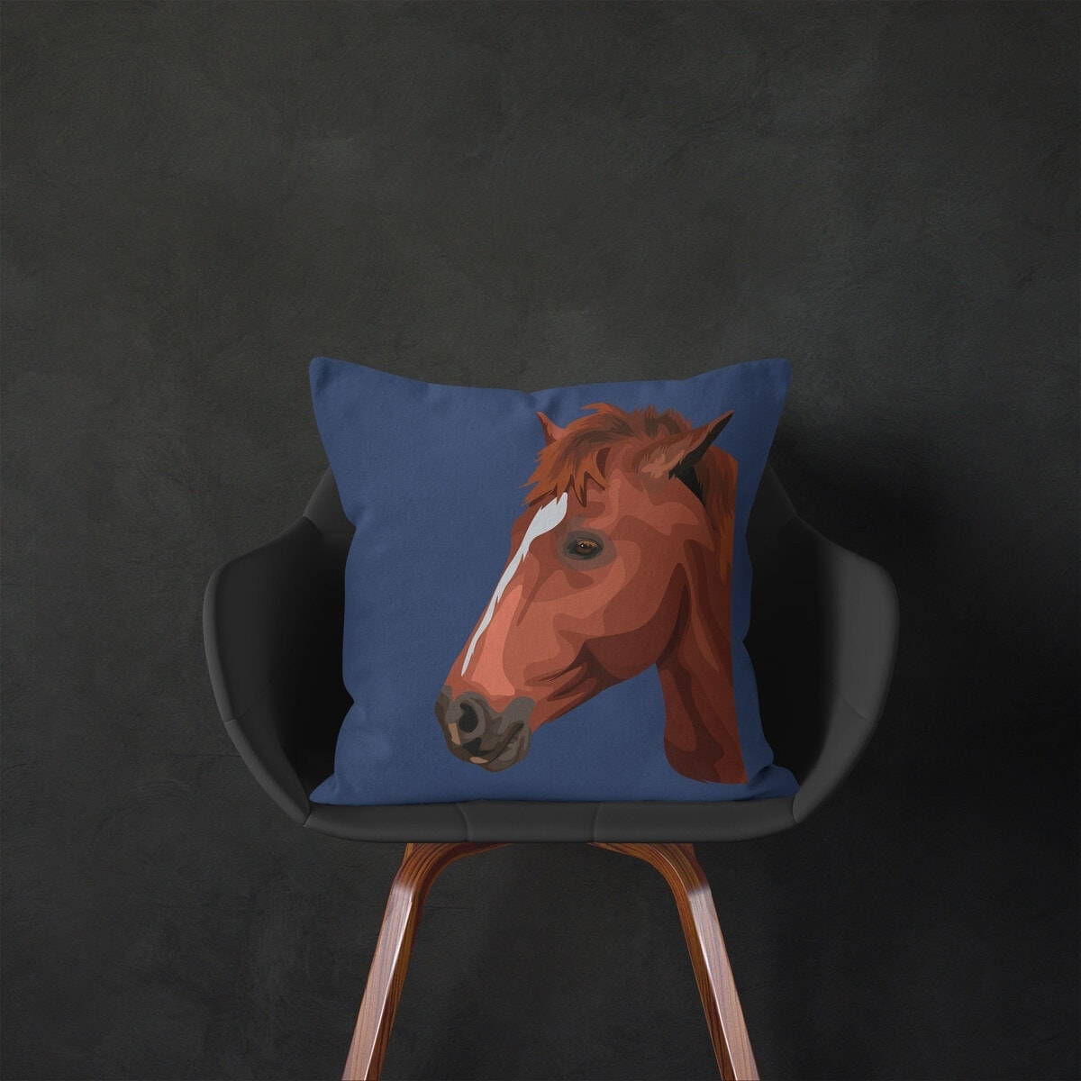Custom Horse illustration portrait throw pillow - Personalised cushion portrait of your pet from a photo 4 Custom Horse illustration portrait throw pillow - Personalised cushion portrait of your pet from a photo - Image 2