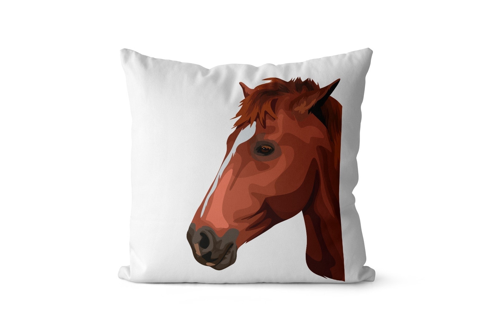Custom Horse illustration portrait throw pillow - Personalised cushion portrait of your pet from a photo 16 Custom Horse illustration portrait throw pillow - Personalised cushion portrait of your pet from a photo - Image 14