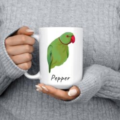 Custom bird illustration portrait mug - Personalised coffee mug portrait of your pet from a photo 15 Custom bird illustration portrait mug - Personalised coffee mug portrait of your pet from a photo - Image 4