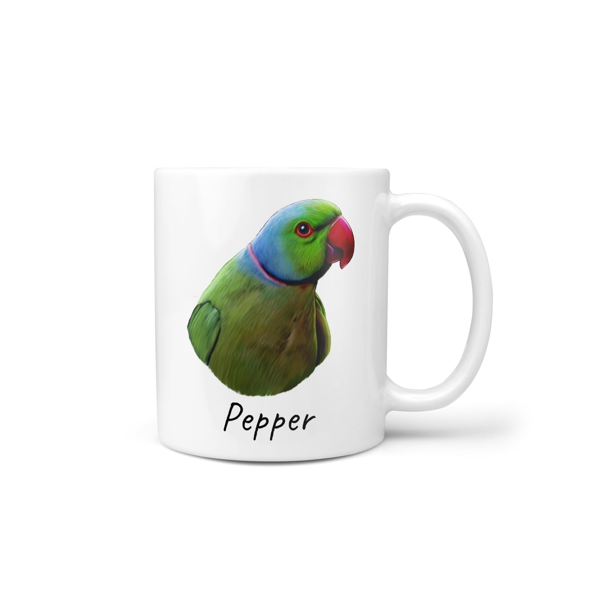 Custom Bird painting portrait mug - Personalised coffee mug portrait of your pet from a photo 11 Custom Bird painting portrait mug - Personalised coffee mug portrait of your pet from a photo - Image 9