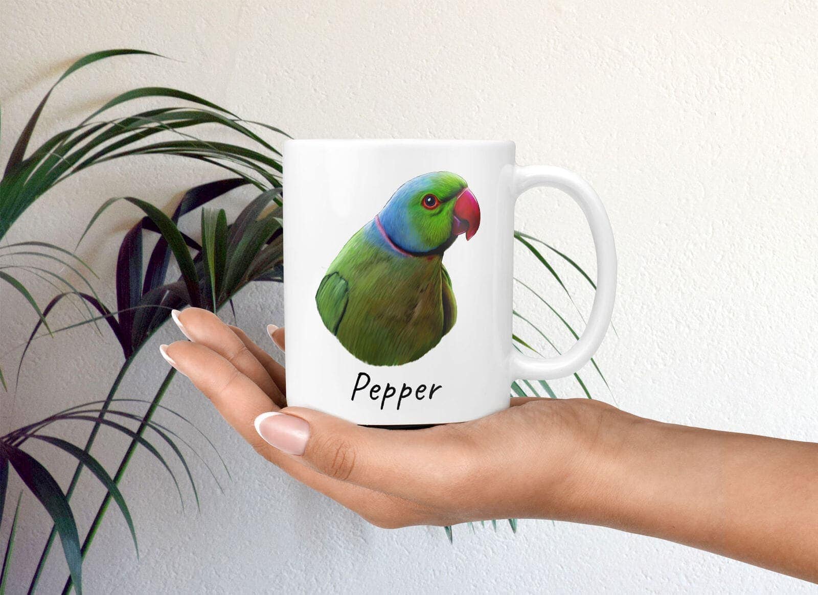 Custom Bird painting portrait mug - Personalised coffee mug portrait of your pet from a photo 12 Custom Bird painting portrait mug - Personalised coffee mug portrait of your pet from a photo - Image 10