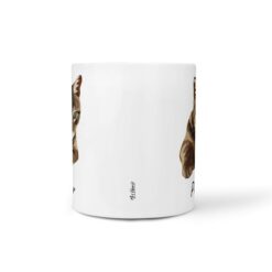 personalised pet portrait mug cat illustration front view white