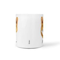 Custom dog illustration portrait mug - Personalised coffee mug portrait of your pet from a photo 16 personalised pet portrait mug dog illustration front view white