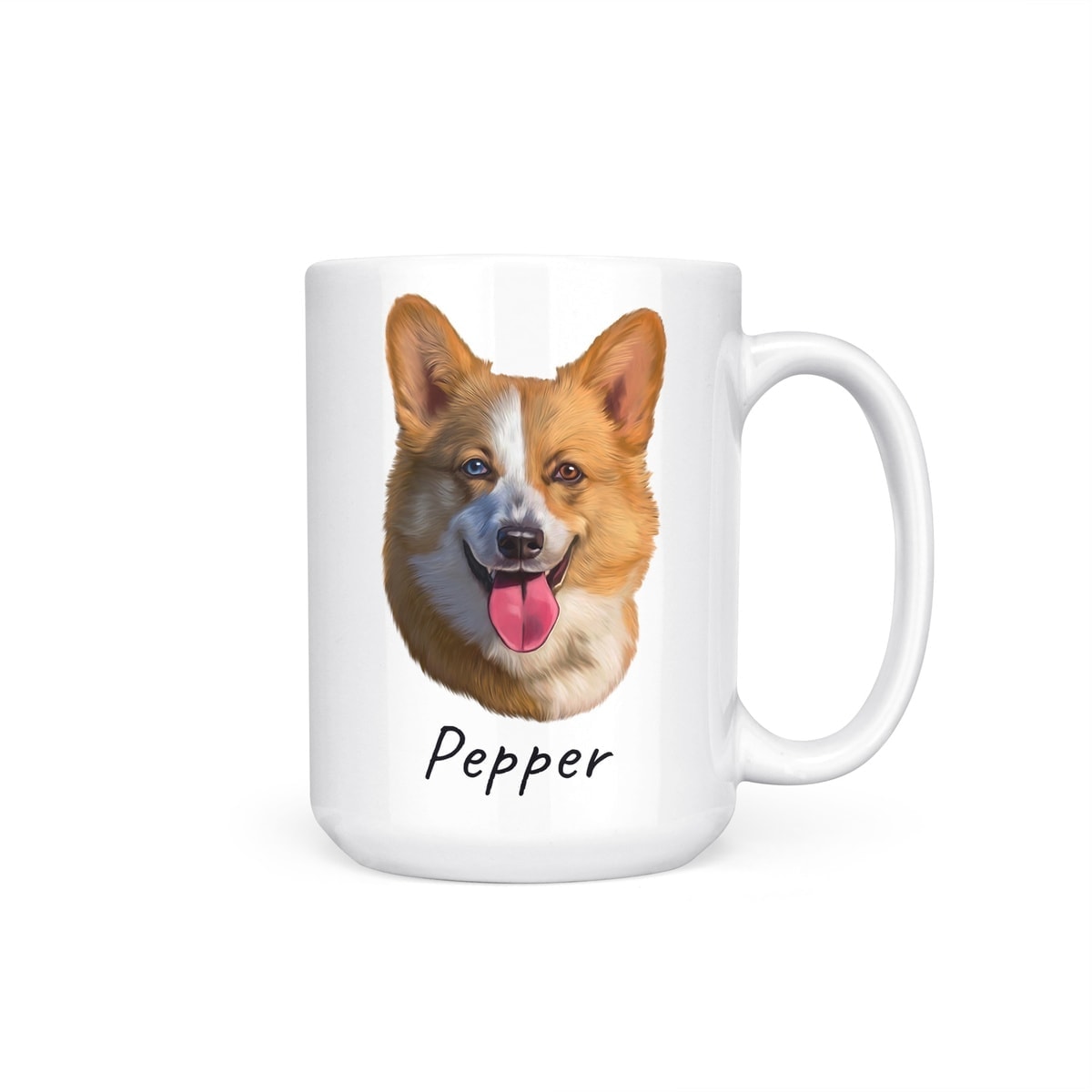 Custom Dog painting portrait mug - Personalised coffee mug portrait of your pet from a photo 5 Custom Dog painting portrait mug - Personalised coffee mug portrait of your pet from a photo - Image 3