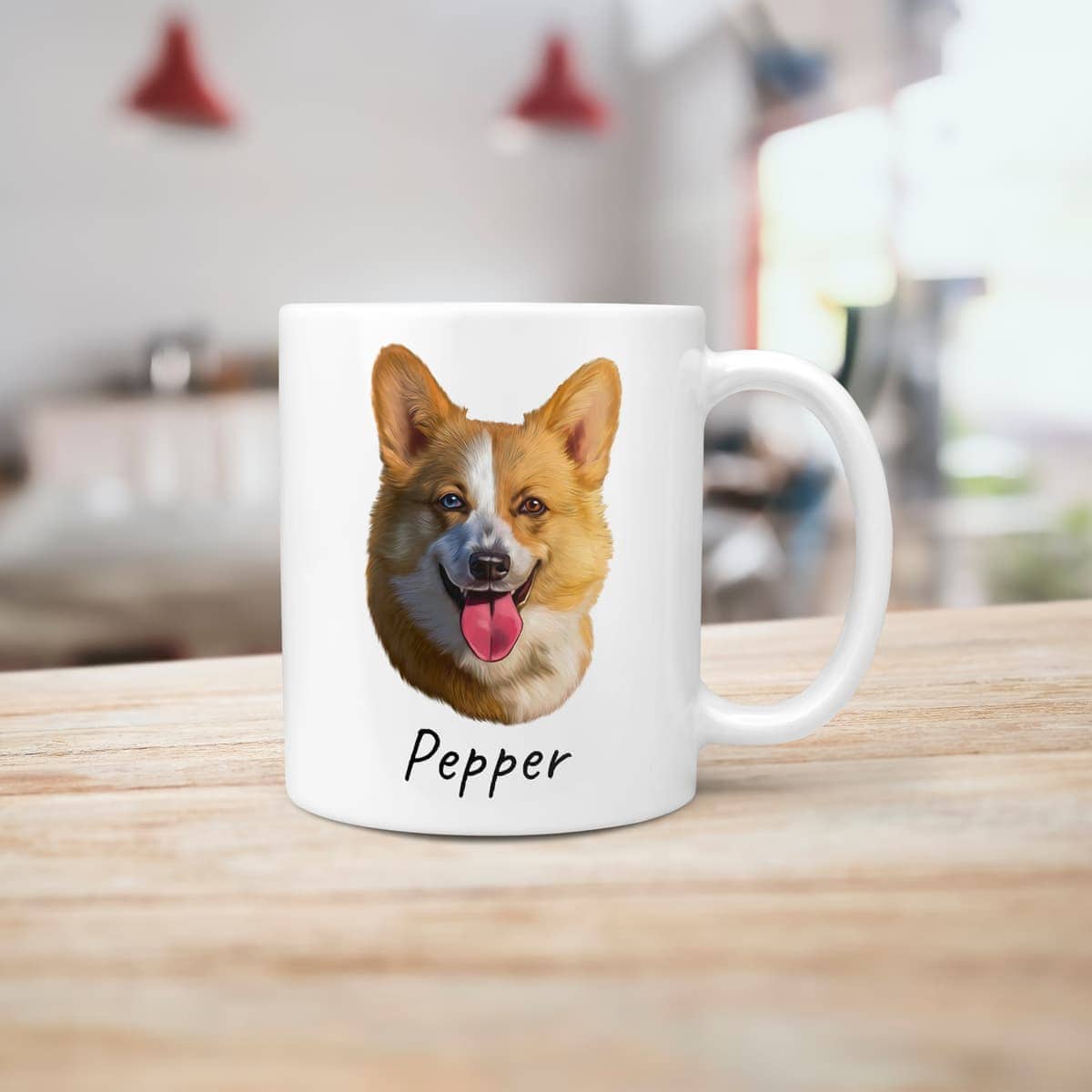 Custom Dog painting portrait mug - Personalised coffee mug portrait of your pet from a photo 10 Custom Dog painting portrait mug - Personalised coffee mug portrait of your pet from a photo - Image 8