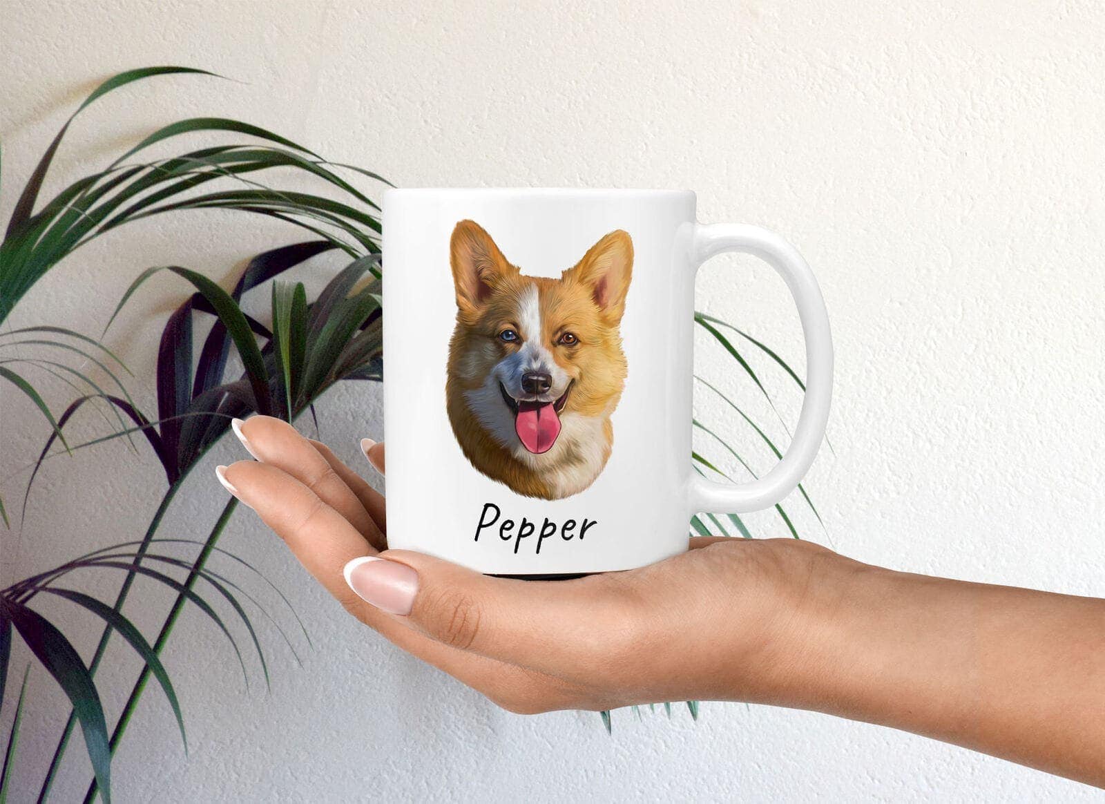 Custom Dog painting portrait mug - Personalised coffee mug portrait of your pet from a photo 12 Custom Dog painting portrait mug - Personalised coffee mug portrait of your pet from a photo - Image 10