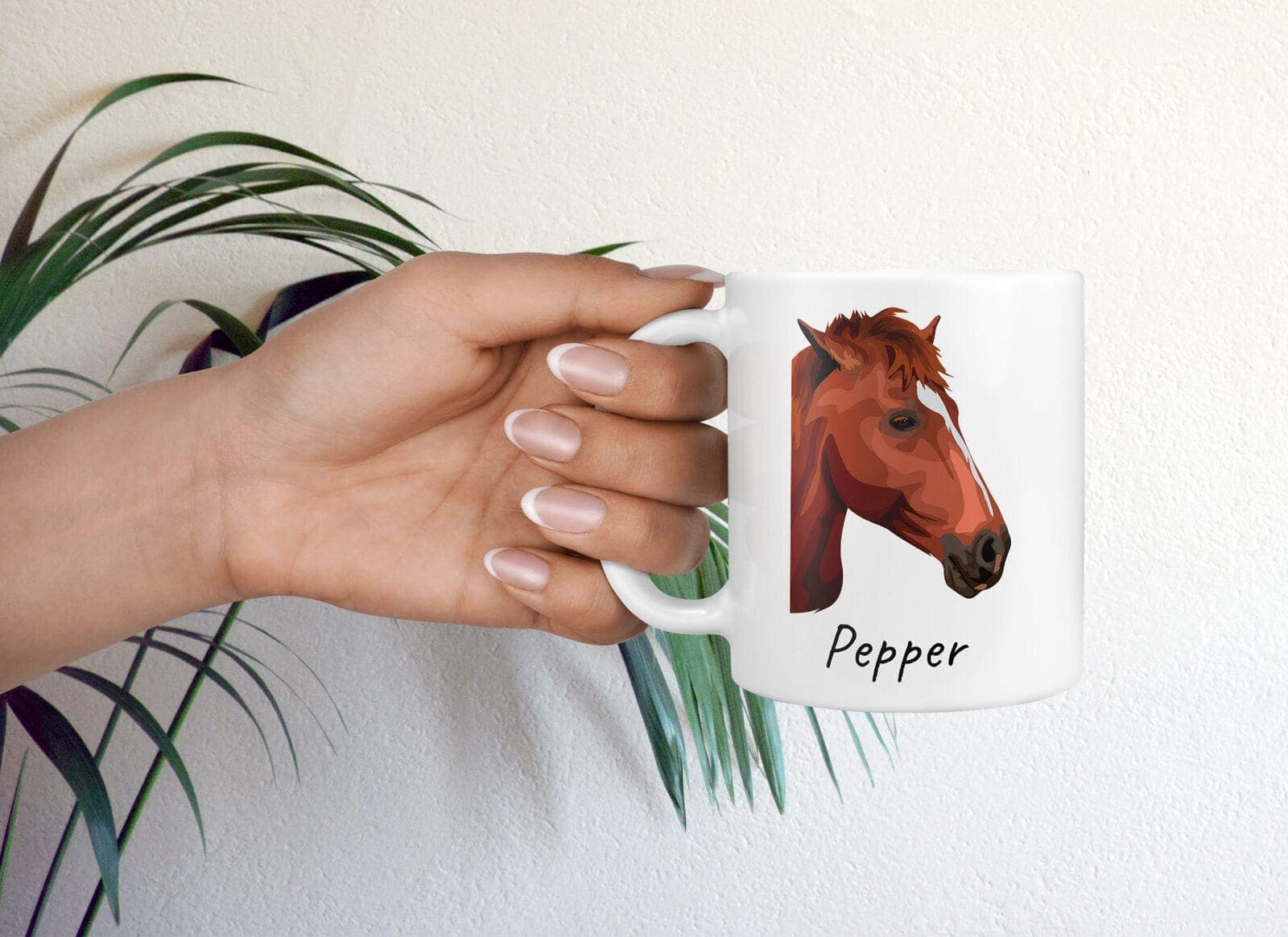 Custom horse illustration portrait mug - Personalised coffee mug portrait of your pet from a photo 8 Custom horse illustration portrait mug - Personalised coffee mug portrait of your pet from a photo - Image 6