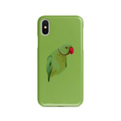 Custom bird illustration portrait phone case - Personalised portrait of your pet from a photo for your Iphone 15 Pro Max, Iphone 14, 13, 12 to 6 & Samsung Galaxy S23 Ultra, S22, S21 to S6 18 personalised pet portrait phone case bird illustration green