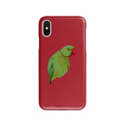 Custom bird illustration portrait phone case - Personalised portrait of your pet from a photo for your Iphone 15 Pro Max, Iphone 14, 13, 12 to 6 & Samsung Galaxy S23 Ultra, S22, S21 to S6 23 personalised pet portrait phone case bird illustration red