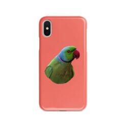 personalised pet portrait phone case bird painting coral