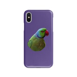 personalised pet portrait phone case bird painting purple