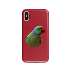 personalised pet portrait phone case bird painting red