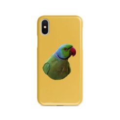 personalised pet portrait phone case bird painting yellow