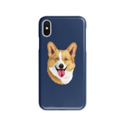 Custom dog illustration portrait phone case - Personalised portrait of your pet from a photo for your Iphone 15 Pro Max, Iphone 14, 13, 12 to 6 & Samsung Galaxy S23 Ultra, S22, S21 to S6 20 personalised pet portrait phone case dog illustration navy