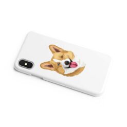 Custom dog illustration portrait phone case - Personalised portrait of your pet from a photo for your Iphone 15 Pro Max, Iphone 14, 13, 12 to 6 & Samsung Galaxy S23 Ultra, S22, S21 to S6 25 personalised pet portrait phone case dog illustration white side