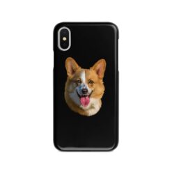 Custom dog painting portrait phone case - Personalised portrait of your pet from a photo for your Iphone 15 Pro Max, Iphone 14, 13, 12 to 6 & Samsung Galaxy S23 Ultra, S22, S21 to S6 16 personalised pet portrait phone case dog painting black