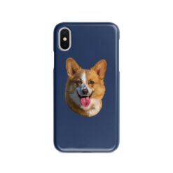 Custom dog painting portrait phone case - Personalised portrait of your pet from a photo for your Iphone 15 Pro Max, Iphone 14, 13, 12 to 6 & Samsung Galaxy S23 Ultra, S22, S21 to S6 20 personalised pet portrait phone case dog painting navy