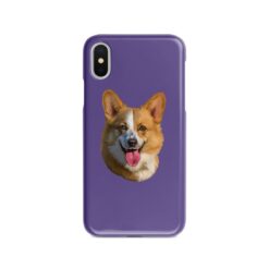 Custom dog painting portrait phone case - Personalised portrait of your pet from a photo for your Iphone 15 Pro Max, Iphone 14, 13, 12 to 6 & Samsung Galaxy S23 Ultra, S22, S21 to S6 22 personalised pet portrait phone case dog painting purple