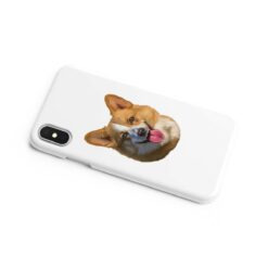 Custom dog painting portrait phone case - Personalised portrait of your pet from a photo for your Iphone 15 Pro Max, Iphone 14, 13, 12 to 6 & Samsung Galaxy S23 Ultra, S22, S21 to S6 25 personalised pet portrait phone case dog painting white side
