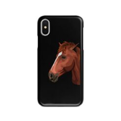 Custom horse illustration portrait phone case - Personalised portrait of your pet from a photo for your Iphone 15 Pro Max, Iphone 14, 13, 12 to 6 & Samsung Galaxy S23 Ultra, S22, S21 to S6 16 personalised pet portrait phone case horse illustration black