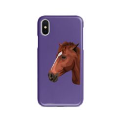 Custom horse illustration portrait phone case - Personalised portrait of your pet from a photo for your Iphone 15 Pro Max, Iphone 14, 13, 12 to 6 & Samsung Galaxy S23 Ultra, S22, S21 to S6 22 personalised pet portrait phone case horse illustration purple