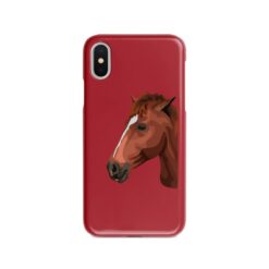 Custom horse illustration portrait phone case - Personalised portrait of your pet from a photo for your Iphone 15 Pro Max, Iphone 14, 13, 12 to 6 & Samsung Galaxy S23 Ultra, S22, S21 to S6 23 personalised pet portrait phone case horse illustration red