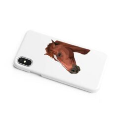 Custom horse illustration portrait phone case - Personalised portrait of your pet from a photo for your Iphone 15 Pro Max, Iphone 14, 13, 12 to 6 & Samsung Galaxy S23 Ultra, S22, S21 to S6 25 personalised pet portrait phone case horse illustration white side
