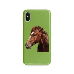 Custom horse painting portrait phone case - Personalised portrait of your pet from a photo for your Iphone 15 Pro Max, Iphone 14, 13, 12 to 6 & Samsung Galaxy S23 Ultra, S22, S21 to S6 18 personalised pet portrait phone case horse painting green