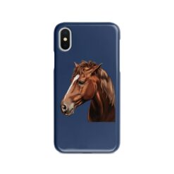 Custom horse painting portrait phone case - Personalised portrait of your pet from a photo for your Iphone 15 Pro Max, Iphone 14, 13, 12 to 6 & Samsung Galaxy S23 Ultra, S22, S21 to S6 20 personalised pet portrait phone case horse painting navy