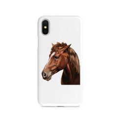 Custom horse painting portrait phone case - Personalised portrait of your pet from a photo for your Iphone 15 Pro Max, Iphone 14, 13, 12 to 6 & Samsung Galaxy S23 Ultra, S22, S21 to S6 26 personalised pet portrait phone case horse painting white