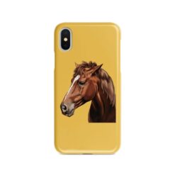 Custom horse painting portrait phone case - Personalised portrait of your pet from a photo for your Iphone 15 Pro Max, Iphone 14, 13, 12 to 6 & Samsung Galaxy S23 Ultra, S22, S21 to S6 27 personalised pet portrait phone case horse painting yellow