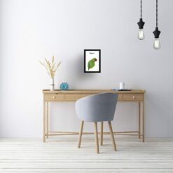 personalised pet portrait prints bird illustration white office