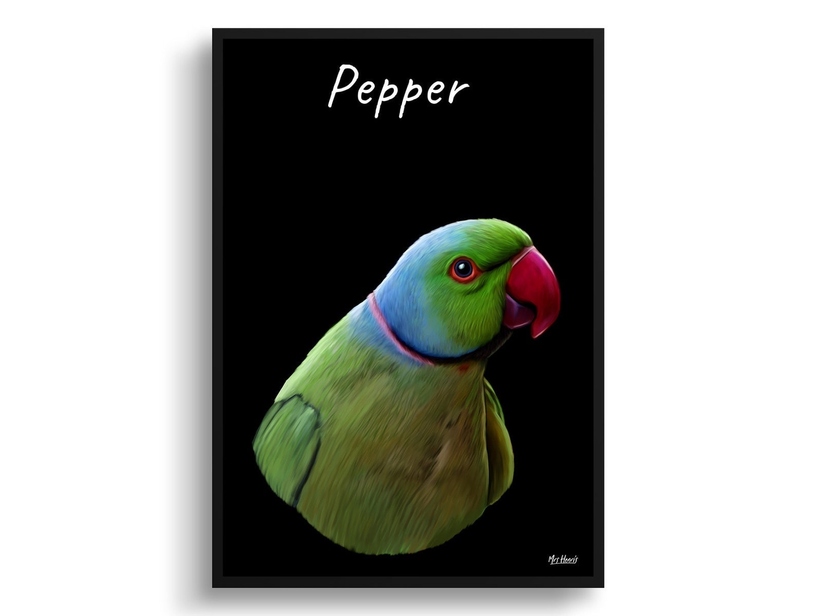 Custom Bird painting portrait print - Framed & un-framed personalised portrait of your pet 10 Custom Bird painting portrait print - Framed & un-framed personalised portrait of your pet - Image 9