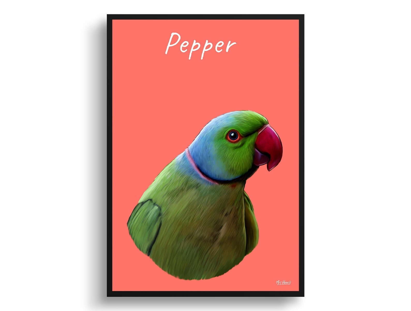 Custom Bird painting portrait print - Framed & un-framed personalised portrait of your pet 11 Custom Bird painting portrait print - Framed & un-framed personalised portrait of your pet - Image 10