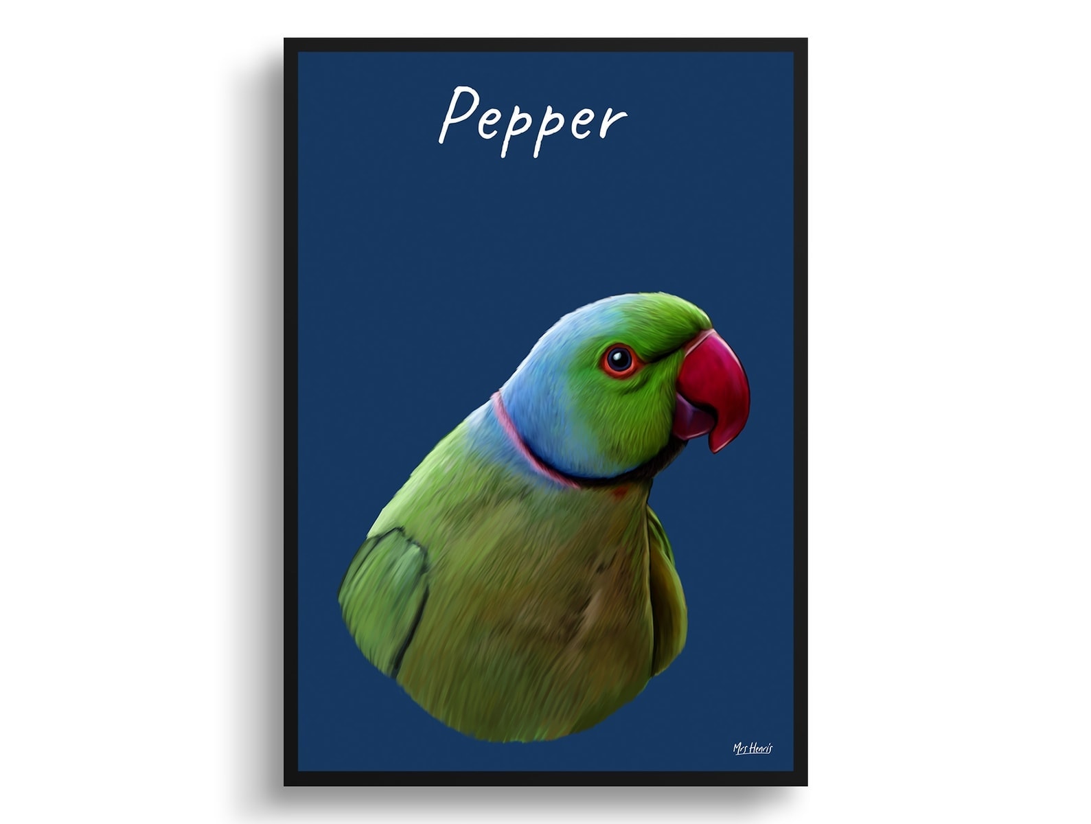 Custom Bird painting portrait print - Framed & un-framed personalised portrait of your pet 14 Custom Bird painting portrait print - Framed & un-framed personalised portrait of your pet - Image 13