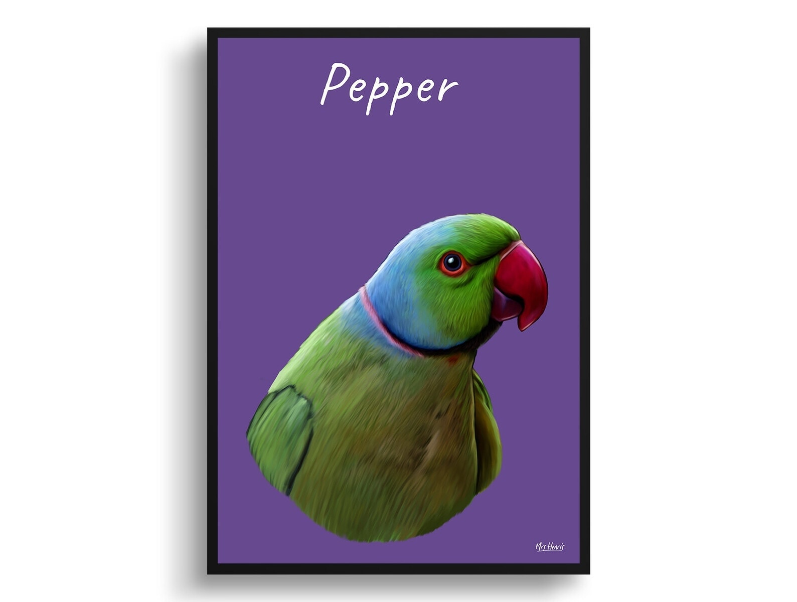 Custom Bird painting portrait print - Framed & un-framed personalised portrait of your pet 16 Custom Bird painting portrait print - Framed & un-framed personalised portrait of your pet - Image 15