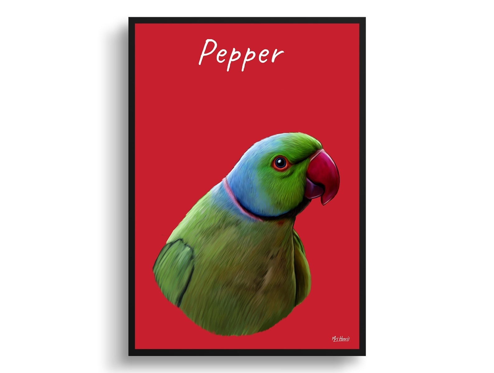 Custom Bird painting portrait print - Framed & un-framed personalised portrait of your pet 18 Custom Bird painting portrait print - Framed & un-framed personalised portrait of your pet - Image 17
