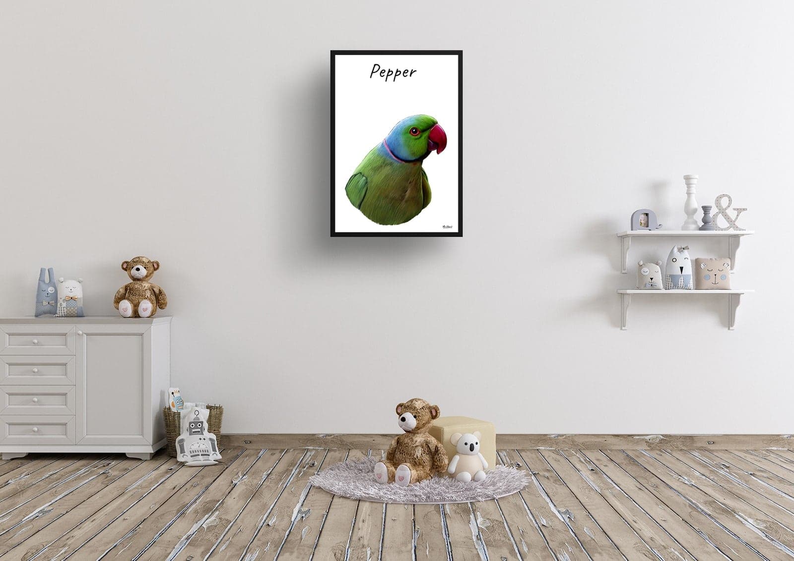 Custom Bird painting portrait print - Framed & un-framed personalised portrait of your pet 7 Custom Bird painting portrait print - Framed & un-framed personalised portrait of your pet - Image 6