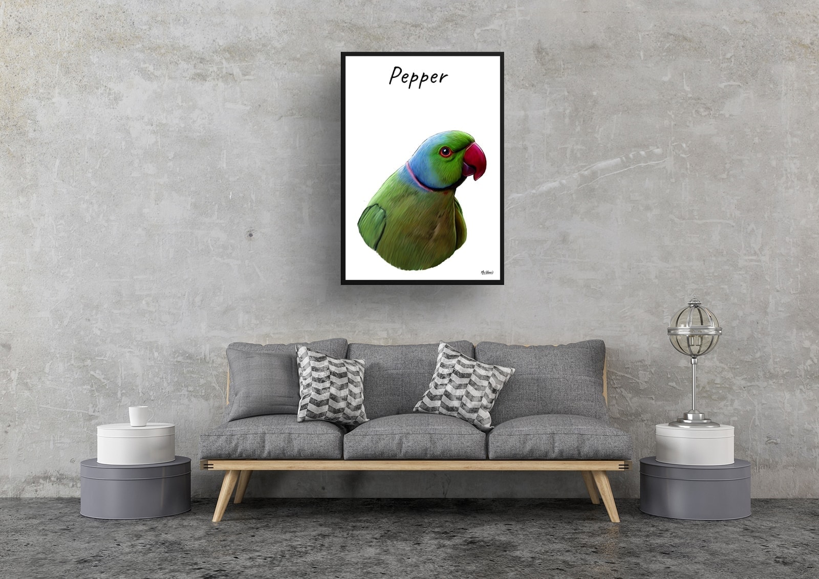 Custom Bird painting portrait print - Framed & un-framed personalised portrait of your pet 8 Custom Bird painting portrait print - Framed & un-framed personalised portrait of your pet - Image 7