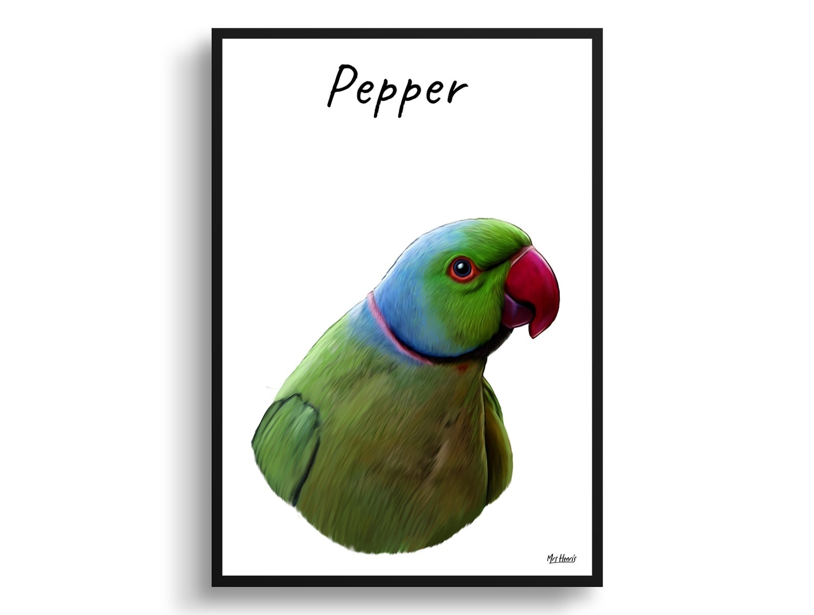 Custom Bird painting portrait print - Framed & un-framed personalised portrait of your pet 19 Custom Bird painting portrait print - Framed & un-framed personalised portrait of your pet - Image 18