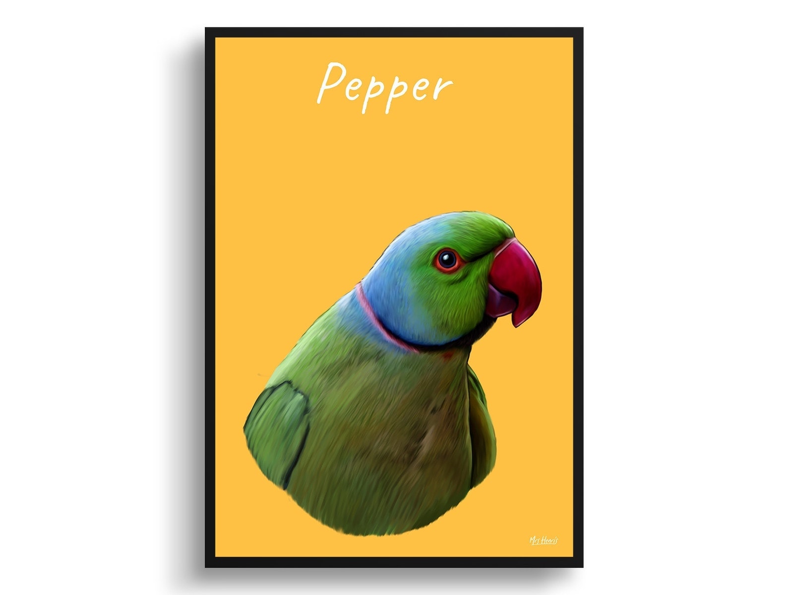 Custom Bird painting portrait print - Framed & un-framed personalised portrait of your pet 17 Custom Bird painting portrait print - Framed & un-framed personalised portrait of your pet - Image 16