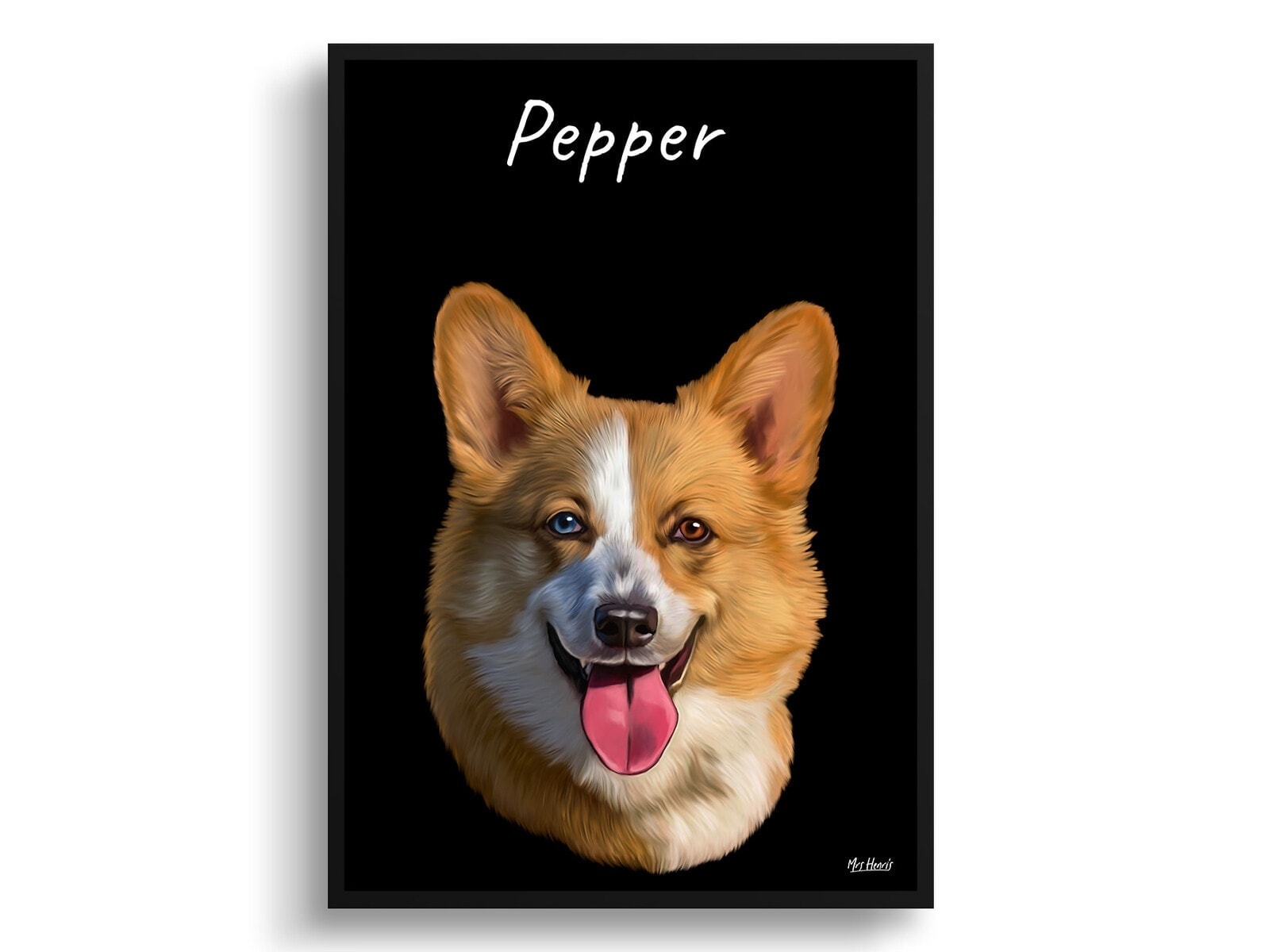 Custom Dog painting portrait print - Framed & un-framed personalised portrait of your pet 11 Custom Dog painting portrait print - Framed & un-framed personalised portrait of your pet - Image 9