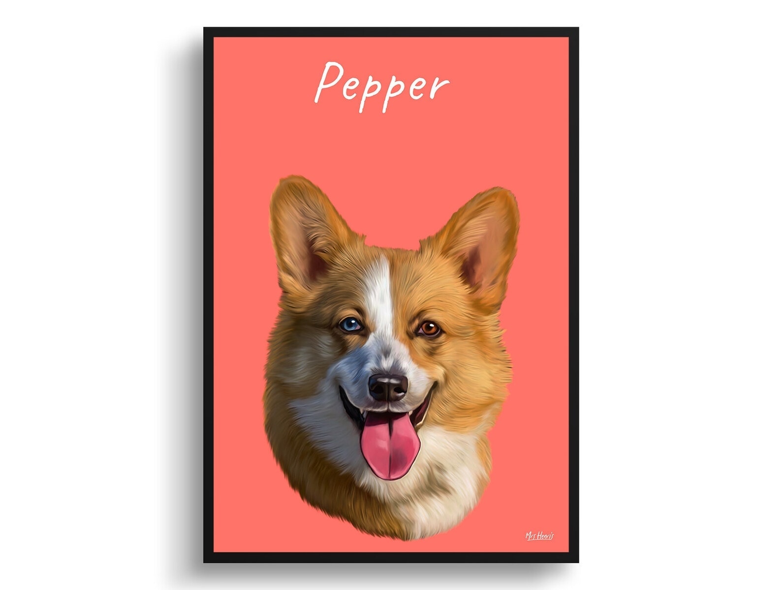 Custom Dog painting portrait print - Framed & un-framed personalised portrait of your pet 12 Custom Dog painting portrait print - Framed & un-framed personalised portrait of your pet - Image 10